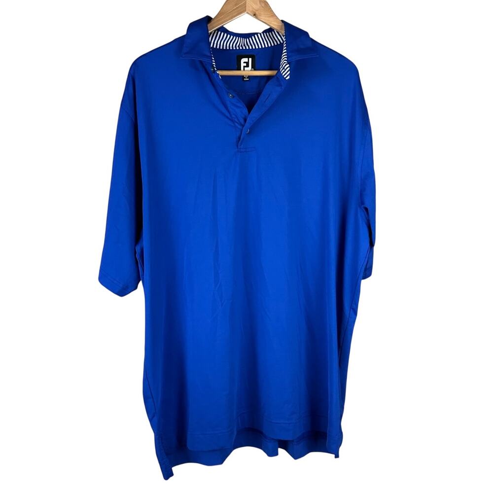 FootJoy Men's Blue Short Sleeve Golf Polo Size XL Excellent Used Condition